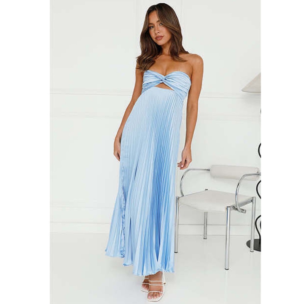 Hello Molly Strapless Blue Dress